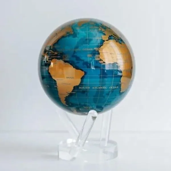 MOVA Globe Blue and Gold 8.5" with Base