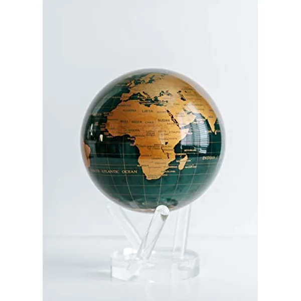 MOVA 6" Green & Gold Map Globe