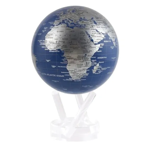 MOVA Globe Blue and Silver 6" with Base