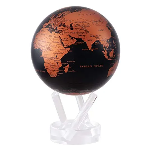 MOVA 4.5" Copper-Black Earth Globe